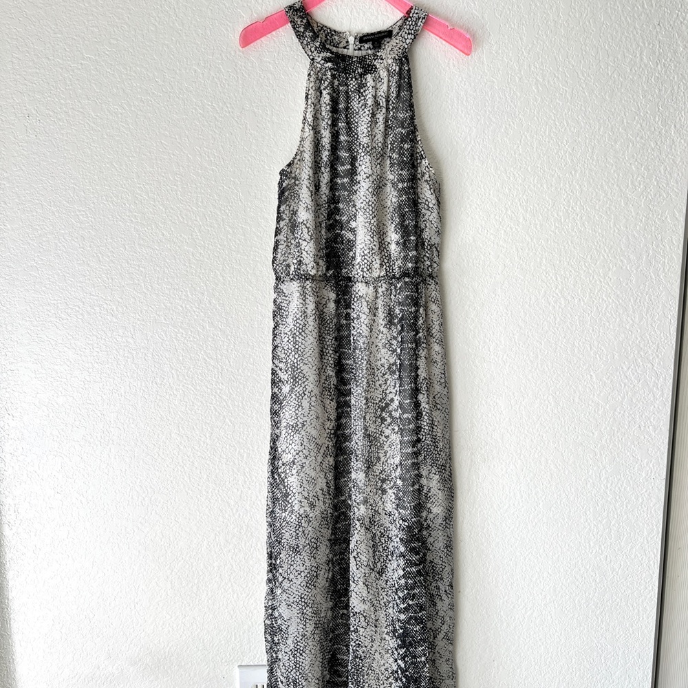 NWT Banana Republic Snake Print Sheer Maxi Dress Size 8